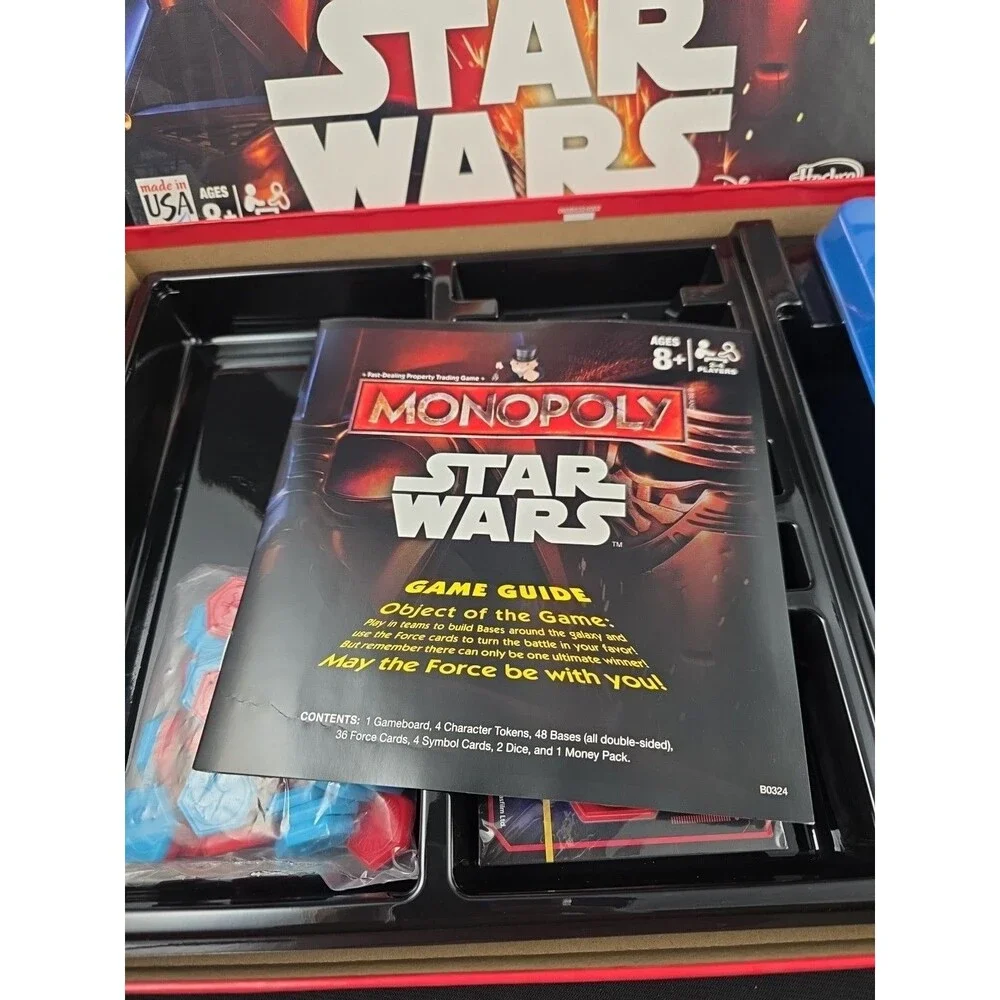 Monopoly: Star Wars The Force Awakens Hasbro Disney 2015 New Pieces Sealed